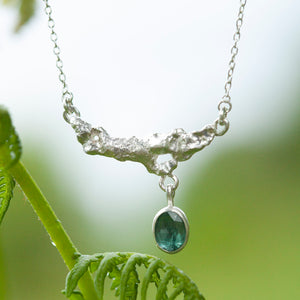 OOAK Lava necklace #6 • Kyanite (ready to ship)