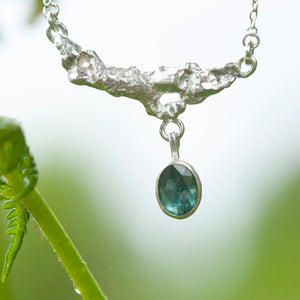 OOAK Lava necklace #6 • Kyanite (ready to ship)
