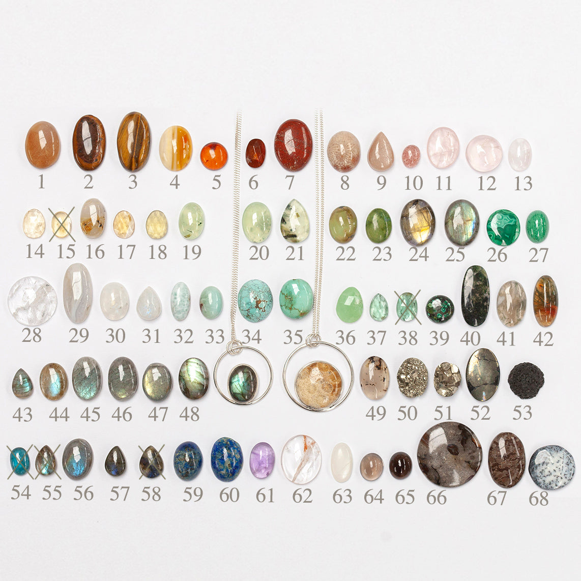 Choose Your Stone : Mae Pendant   (made to order)