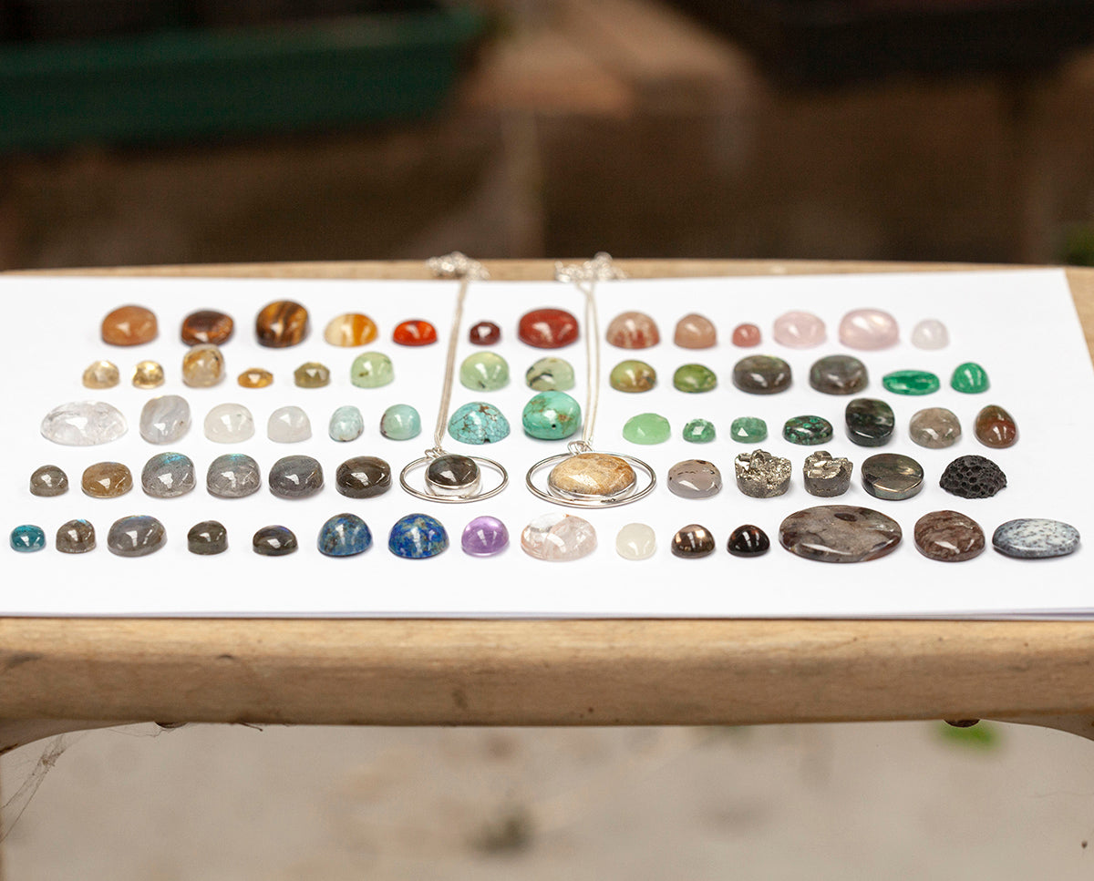 Choose Your Stone : Mae Pendant   (made to order)