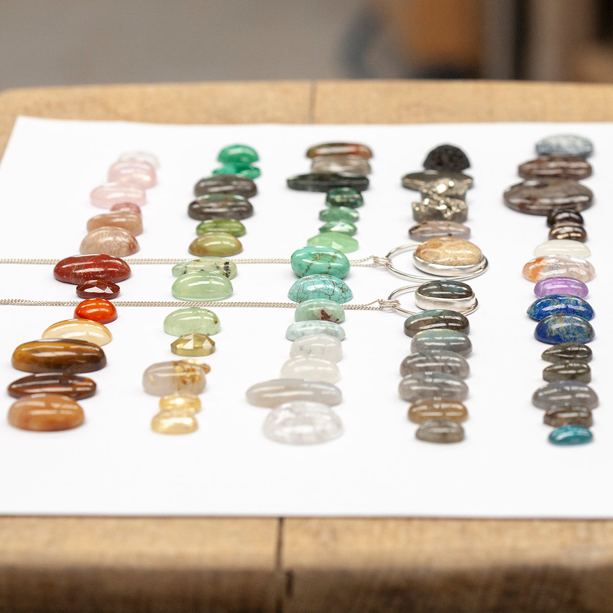 Choose Your Stone : Mae Pendant   (made to order)