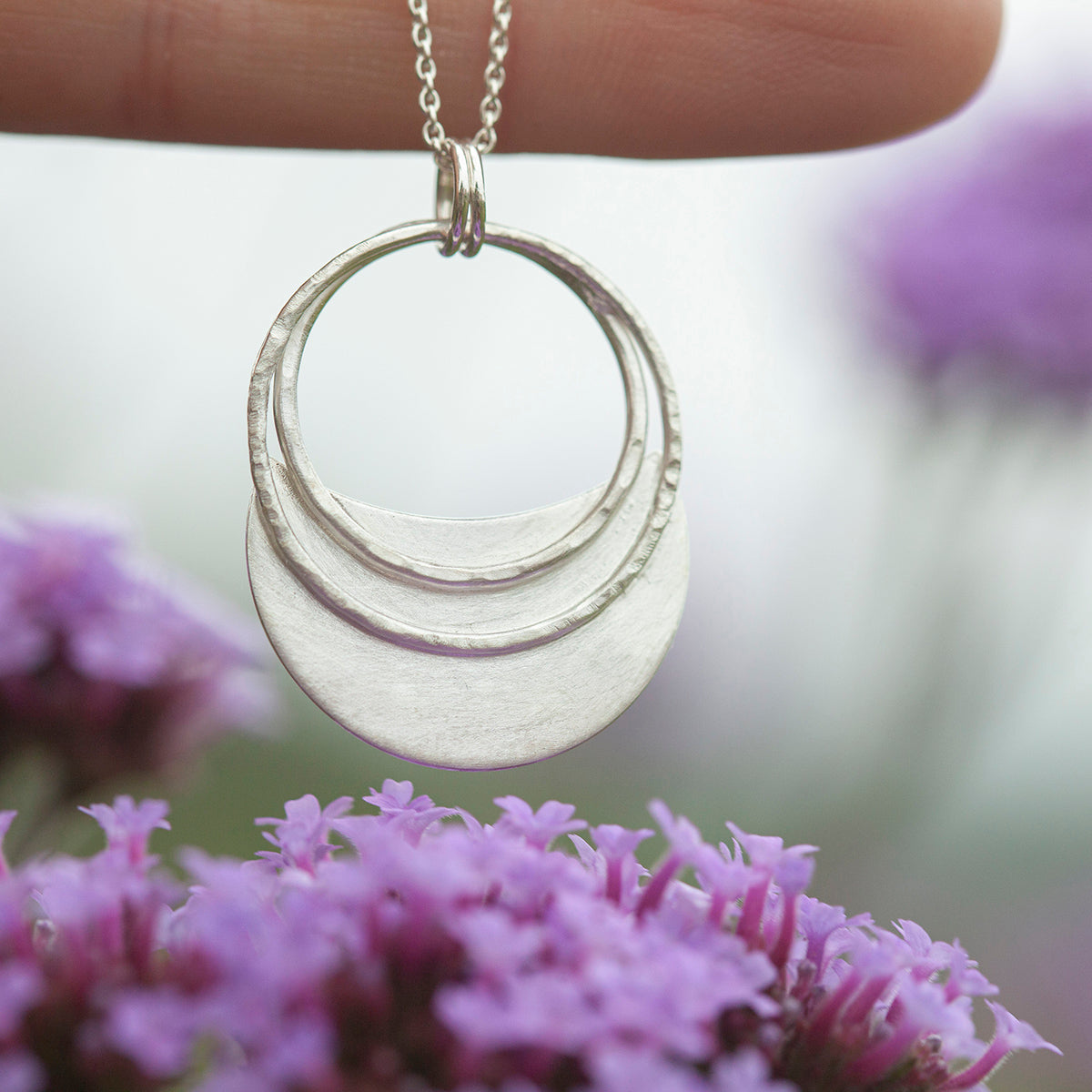 OOAK • Crescent moon pendant in silver #15 (ready to ship)