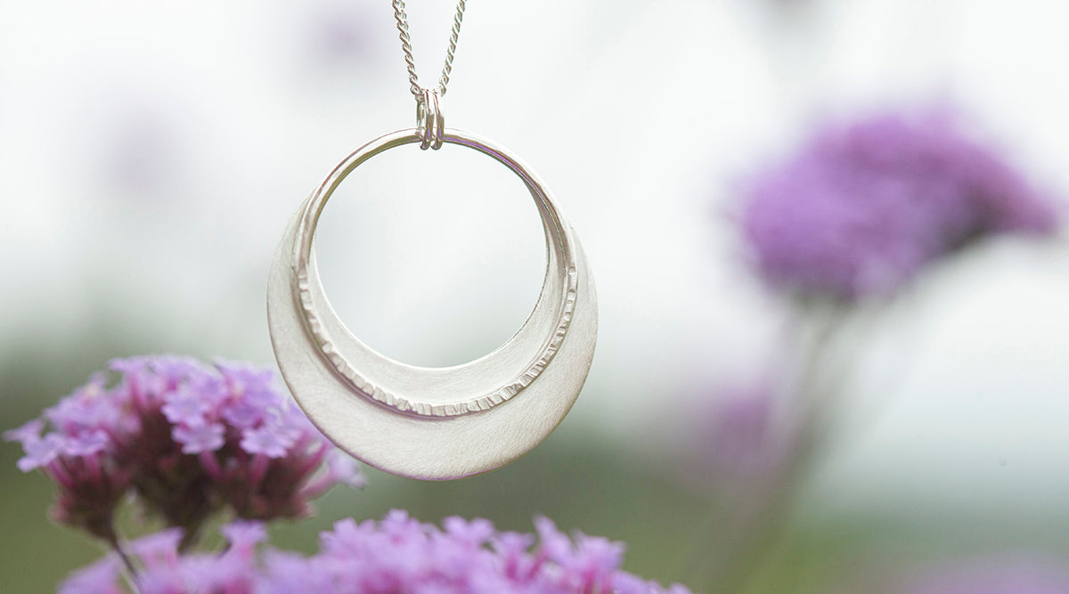 OOAK • Crescent moon pendant in silver #16 (ready to ship)