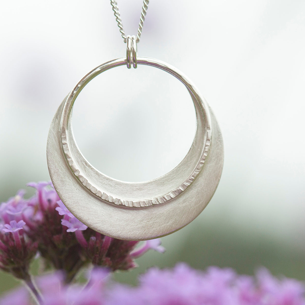 OOAK • Crescent moon pendant in silver #16 (ready to ship)