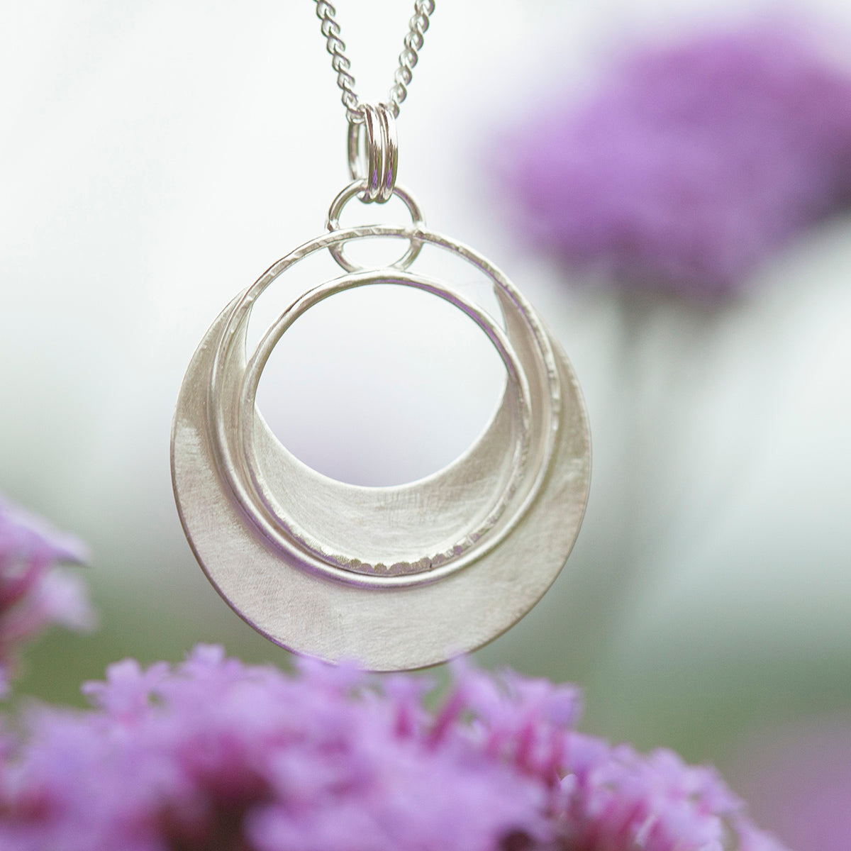 OOAK • Crescent moon pendant in silver #17 (ready to ship)