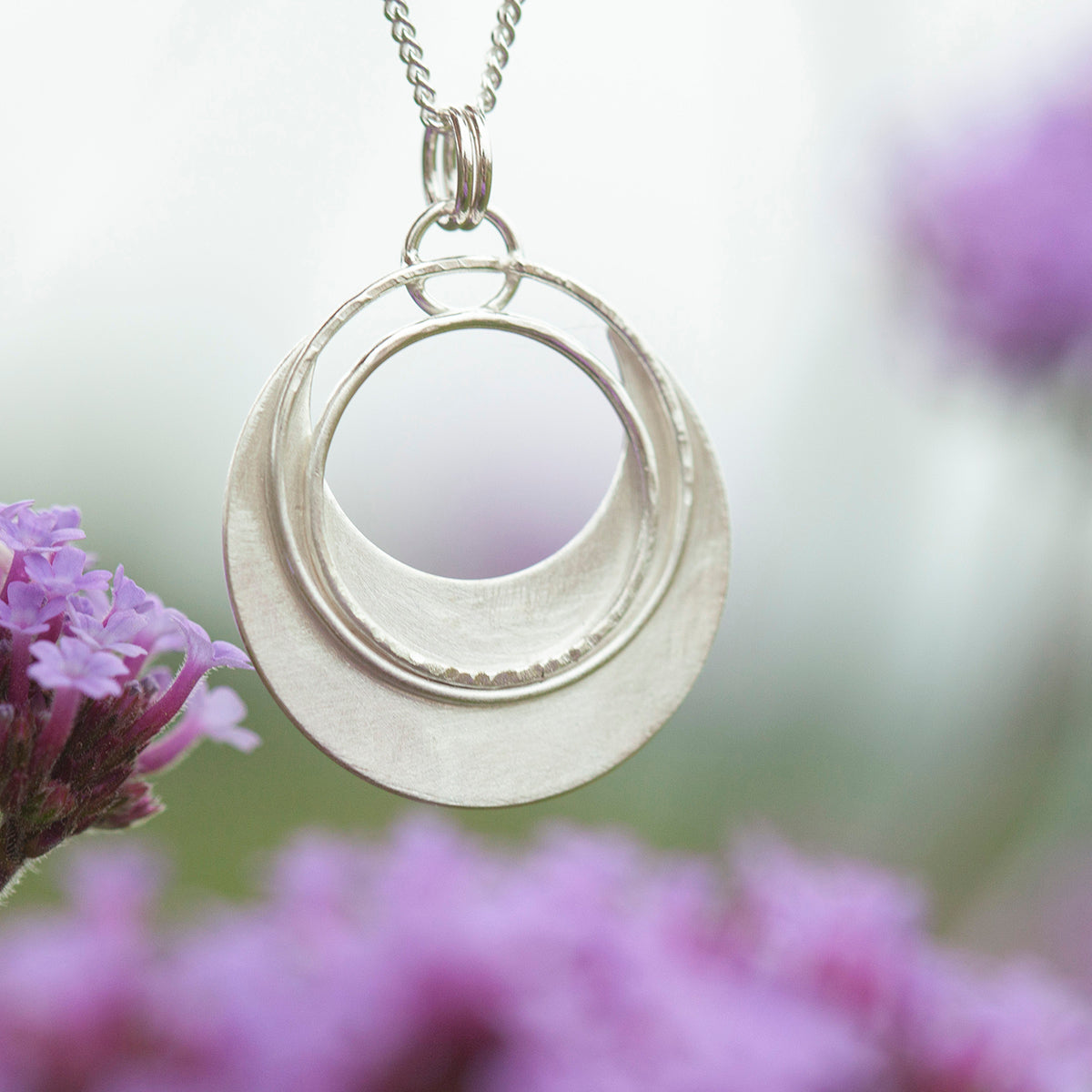 OOAK • Crescent moon pendant in silver #17 (ready to ship)