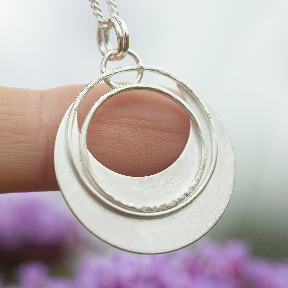 OOAK • Crescent moon pendant in silver #17 (ready to ship)