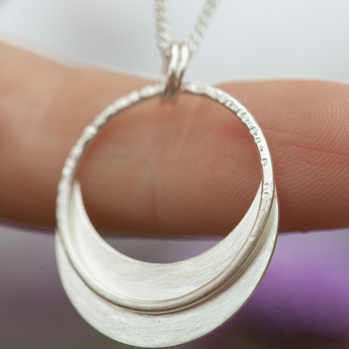 OOAK • Crescent moon pendant in silver #18 (ready to ship)