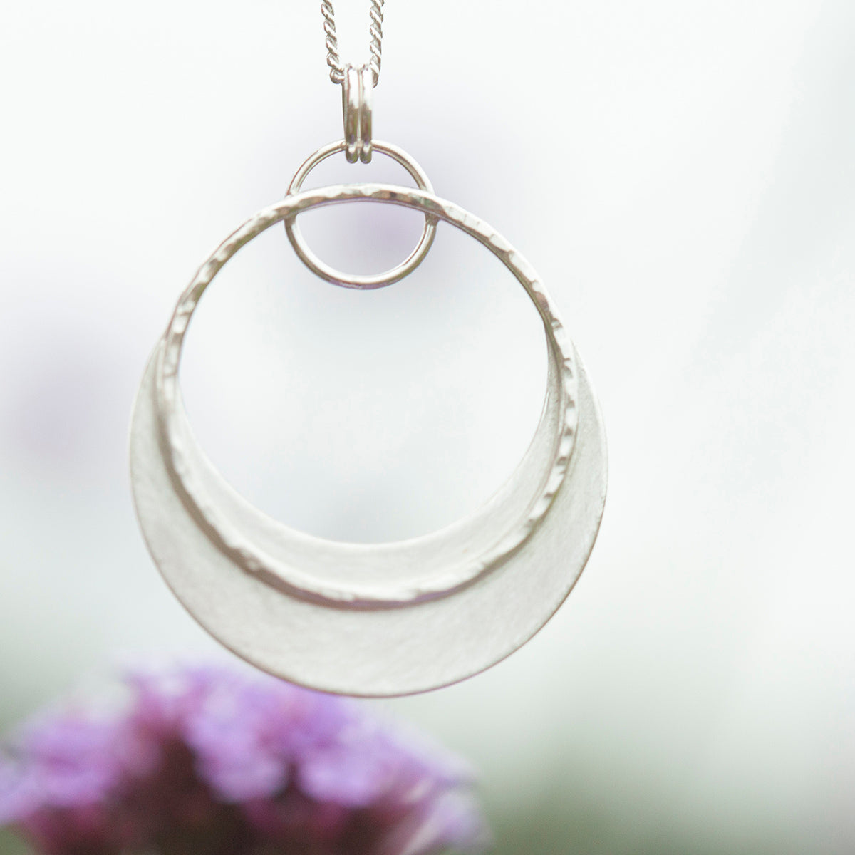 OOAK • Crescent moon pendant in silver #20 (ready to ship)