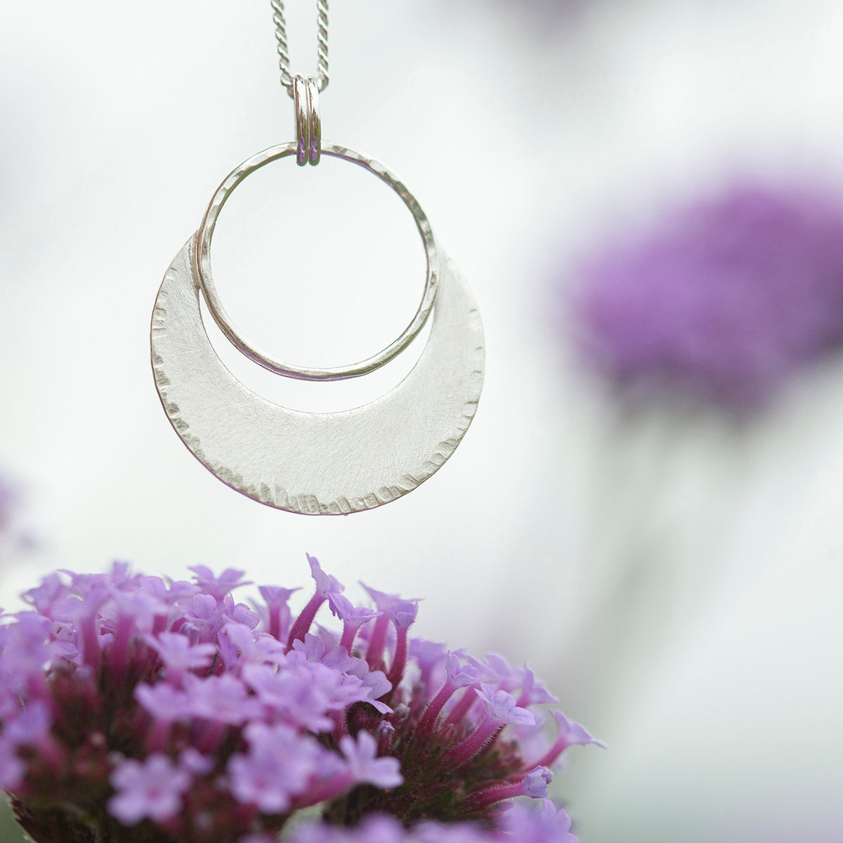 OOAK • Crescent moon pendant in silver #21 (ready to ship)