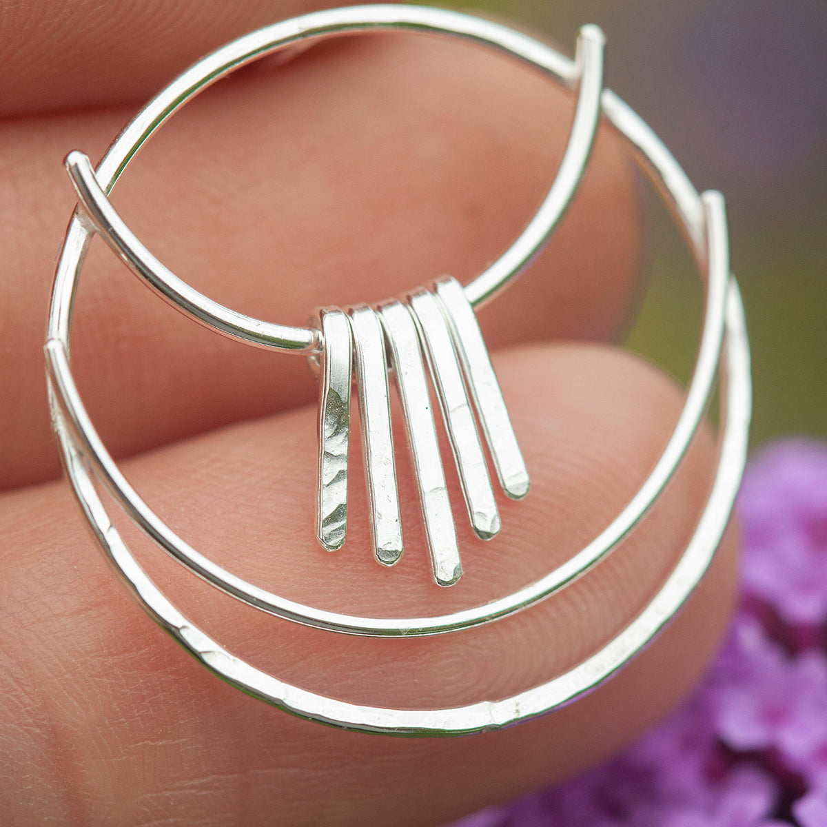 OOAK Selva earrings in silver #3  (ready to ship)