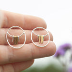 Charger l&#39;image dans la galerie, OOAK Selva earrings in silver and brass #4  (ready to ship)
