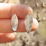 Load image into Gallery viewer, OOAK Silver Leaf earrings #3 (ready to ship)
