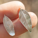 Load image into Gallery viewer, OOAK Silver Leaf earrings #3 (ready to ship)

