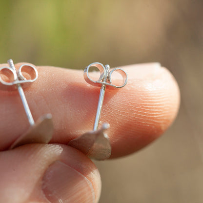Pièce unique Boucles d'oreilles feuille en argent #4 (prêt à expédier)