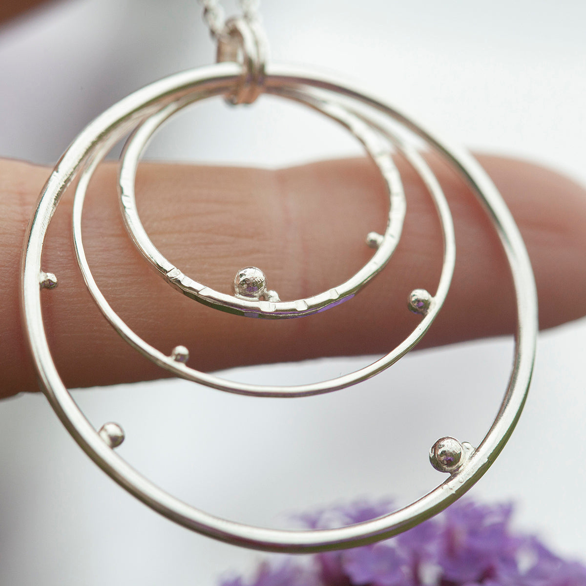 OOAK • Cosmos pendant in silver #5  (ready to ship)