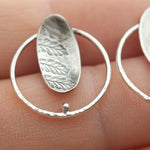 Cargar imagen en el visor de la galería, OOAK Elena earrings #7 ~ silver ~ unique (ready-to-ship)

