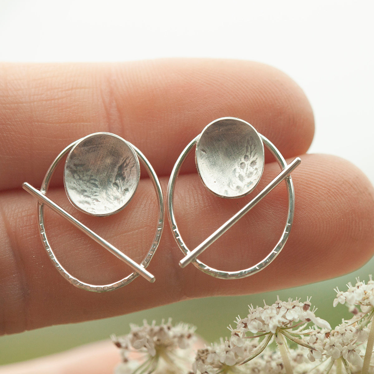 OOAK Elena earrings #10 ~ silver ~ unique (ready-to-ship)