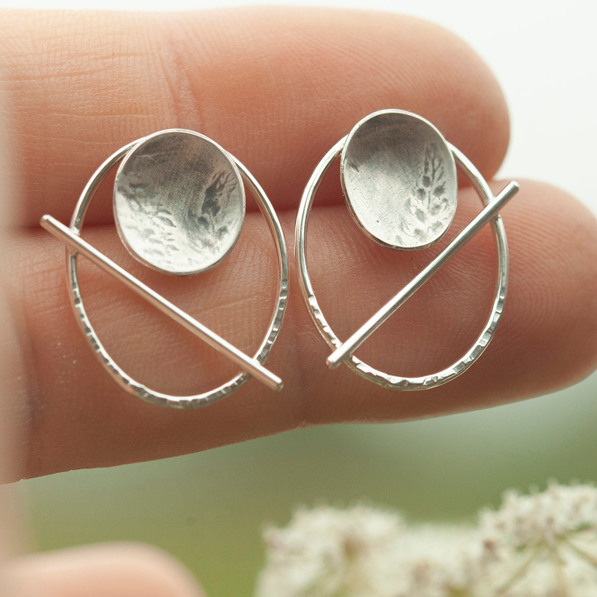 OOAK Elena earrings #10 ~ silver ~ unique (ready-to-ship)
