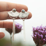 Load image into Gallery viewer, OOAK Vegetal Elira earrings #18 • Labradorite (ready to ship)
