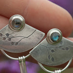 Load image into Gallery viewer, OOAK Vegetal Elira earrings #18 • Labradorite (ready to ship)
