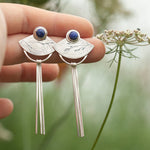 Load image into Gallery viewer, OOAK Vegetal Elira earrings #19 • Lapis Lazuli (ready to ship)

