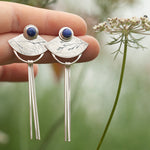 Load image into Gallery viewer, OOAK Vegetal Elira earrings #19 • Lapis Lazuli (ready to ship)
