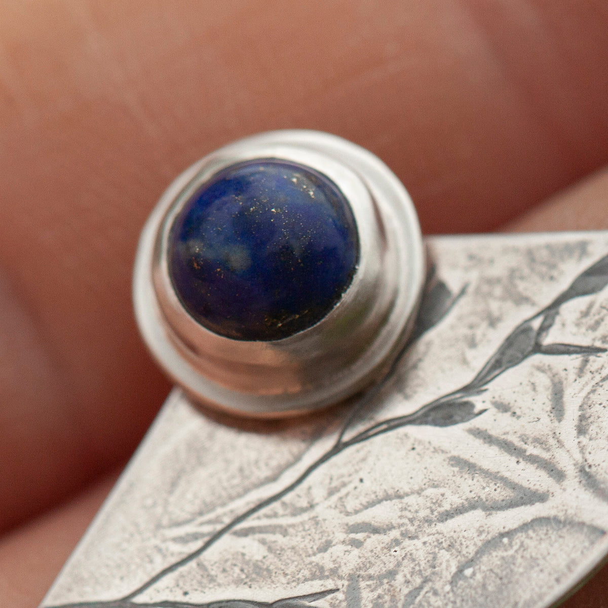 OOAK Vegetal Elira earrings #19 • Lapis Lazuli (ready to ship)