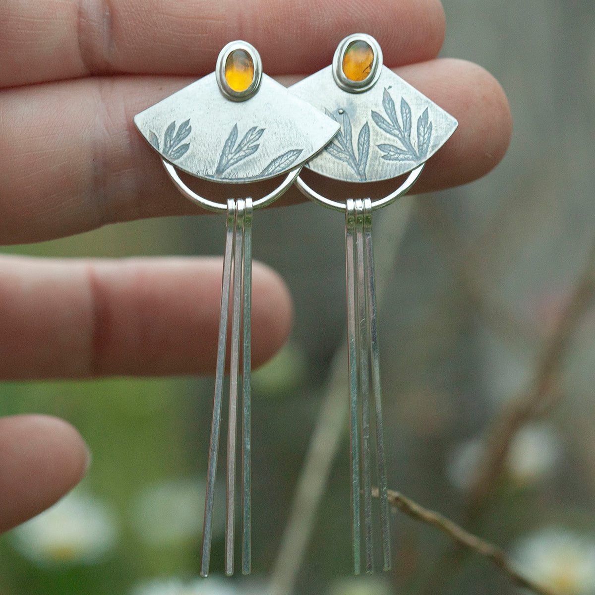 OOAK Vegetal Elira earrings #23 • Ethiopian Opal (ready to ship)