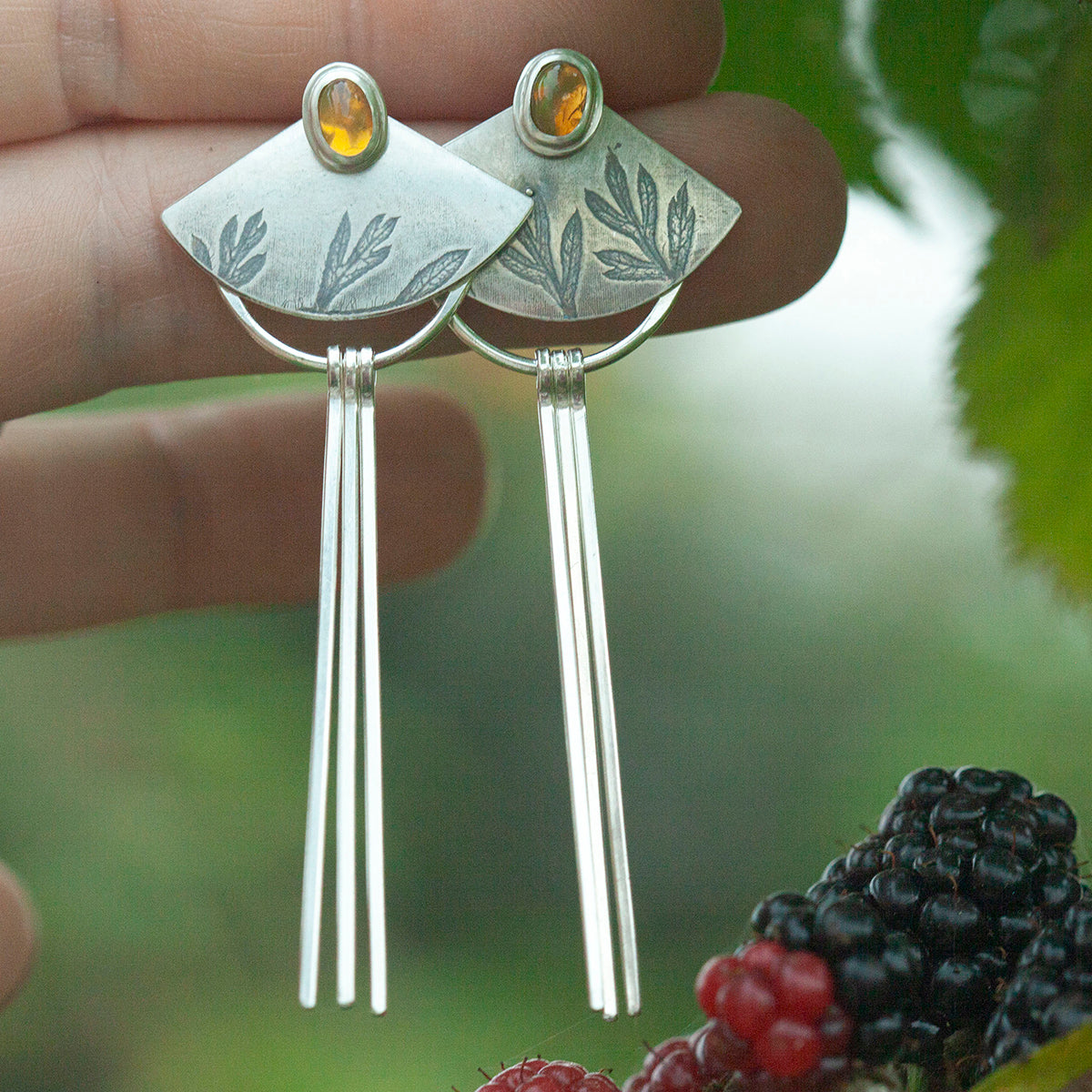 OOAK Vegetal Elira earrings #23 • Ethiopian Opal (ready to ship)