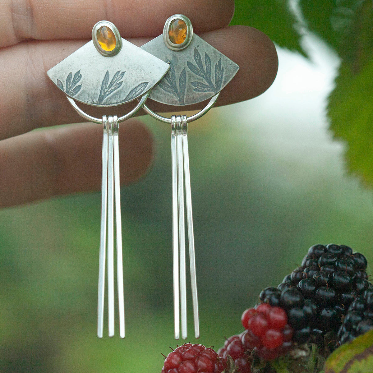 OOAK Vegetal Elira earrings #23 • Ethiopian Opal (ready to ship)