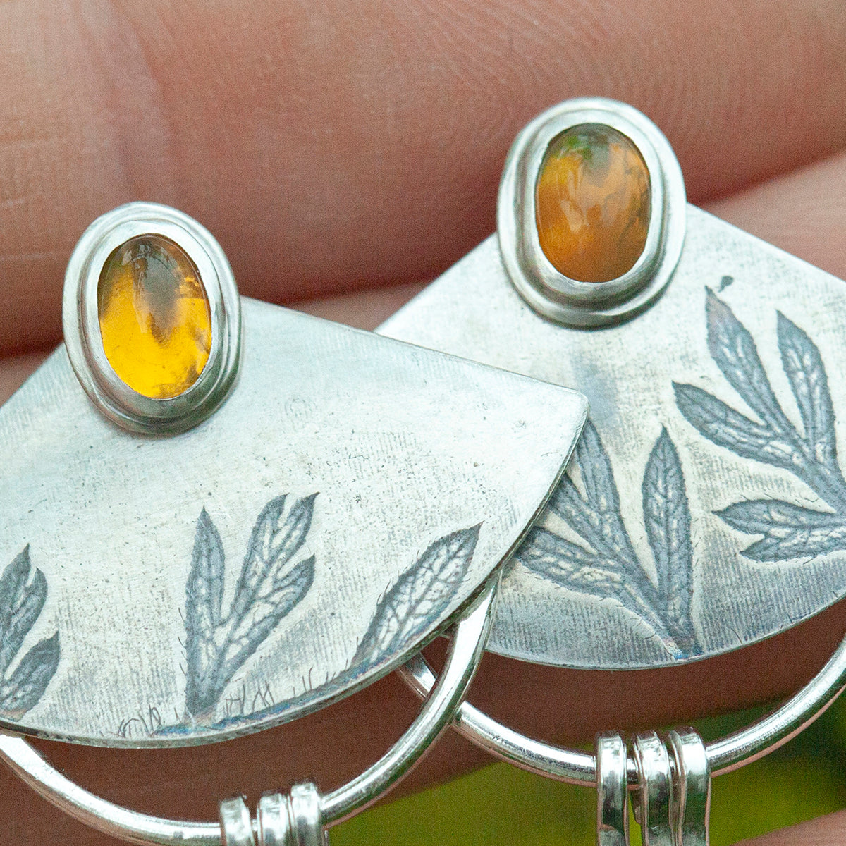 OOAK Vegetal Elira earrings #23 • Ethiopian Opal (ready to ship)