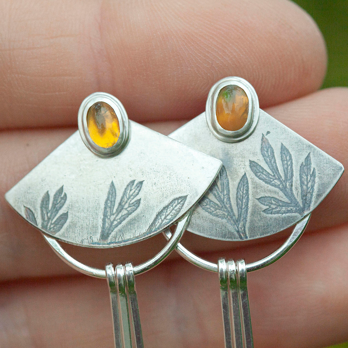 OOAK Vegetal Elira earrings #23 • Ethiopian Opal (ready to ship)