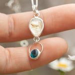 Charger l&#39;image dans la galerie, OOAK Osmose pendant #39 • Rutilated quartz &amp; Kyanite (ready to ship)
