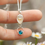 Charger l&#39;image dans la galerie, OOAK Osmose pendant #39 • Rutilated quartz &amp; Kyanite (ready to ship)
