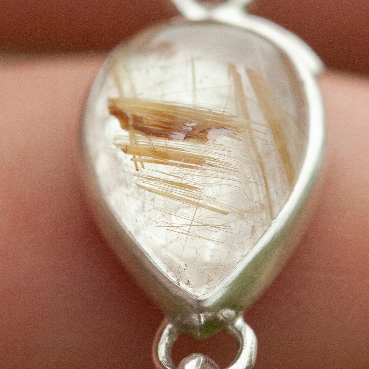 OOAK Osmose pendant #39 • Rutilated quartz & Kyanite (ready to ship)