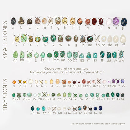 Choose Your Stone : Surprise Osmose Pendant   (made to order)