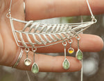 Load image into Gallery viewer, OOAK Leaf necklace #1 • Fern, Kyanite &amp; citrine (ready to ship)
