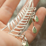 Load image into Gallery viewer, OOAK Leaf necklace #1 • Fern, Kyanite &amp; citrine (ready to ship)
