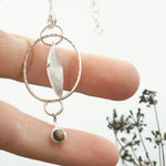 Load image into Gallery viewer, OOAK Leaf pendant #2 • Orange Labradorite (ready to ship)
