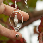 Load image into Gallery viewer, OOAK Leaf pendant #2 • Orange Labradorite (ready to ship)
