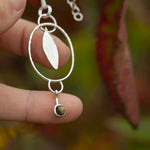 Load image into Gallery viewer, OOAK Leaf pendant #2 • Orange Labradorite (ready to ship)
