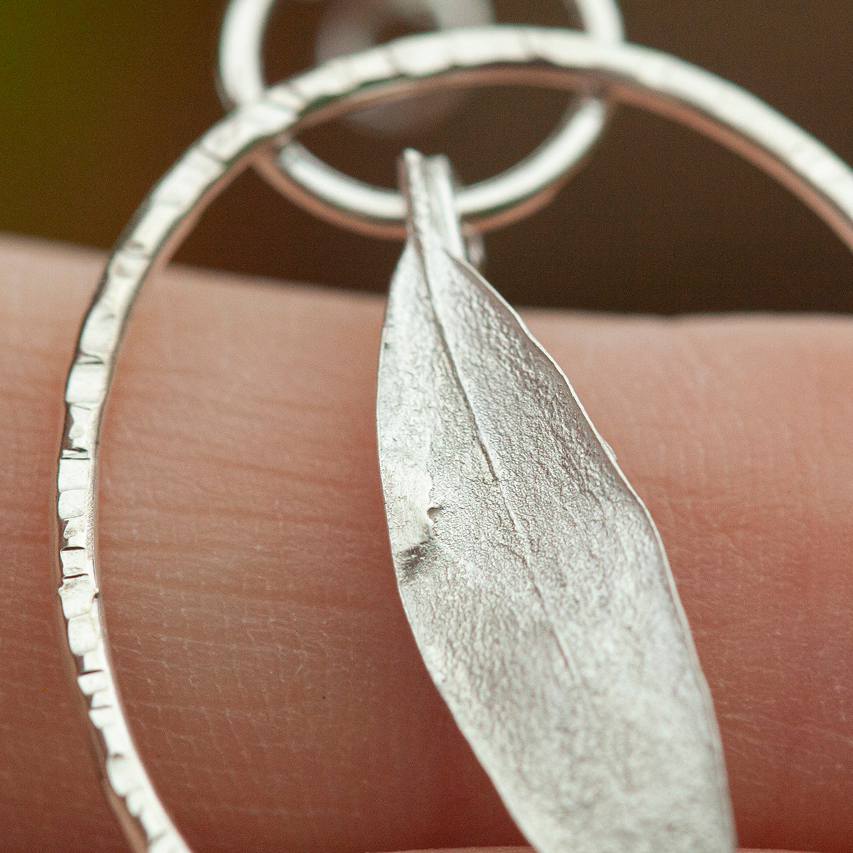 OOAK Leaf pendant #2 • Orange Labradorite (ready to ship)