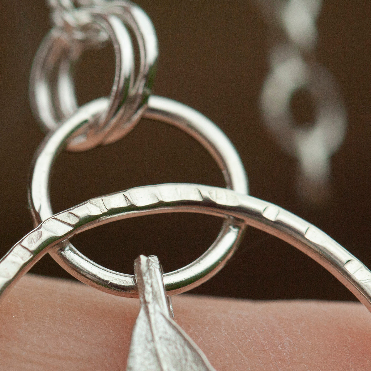 OOAK Leaf pendant #2 • Orange Labradorite (ready to ship)