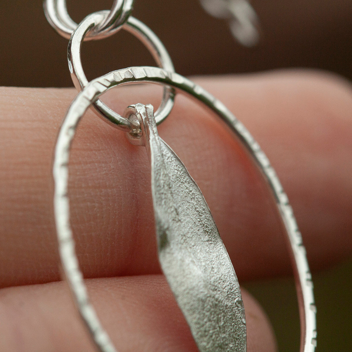 OOAK Leaf pendant #2 • Orange Labradorite (ready to ship)