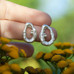 Charger l&#39;image dans la galerie, OOAK Silver Tera earrings #1 (ready to ship)
