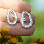 Charger l&#39;image dans la galerie, OOAK Silver Tera earrings #1 (ready to ship)
