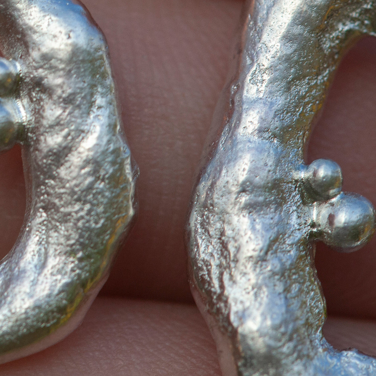 OOAK Silver Tera earrings #1 (ready to ship)