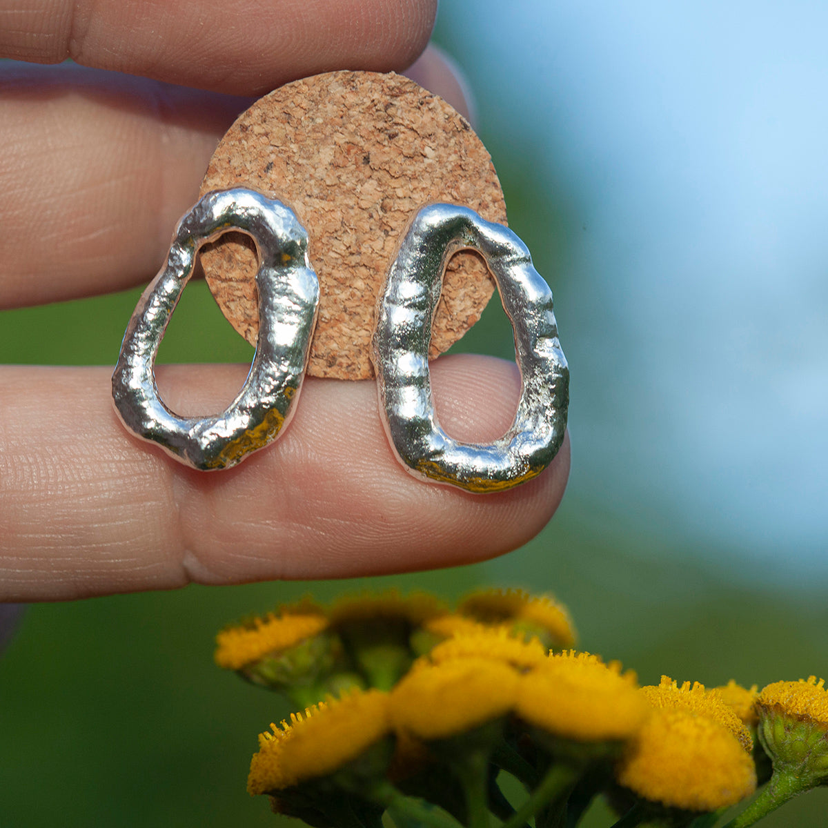 OOAK Silver Tera earrings #2 (ready to ship)