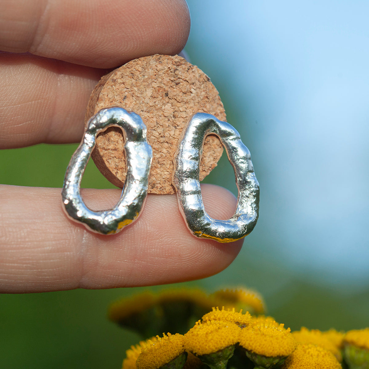 OOAK Silver Tera earrings #2 (ready to ship)